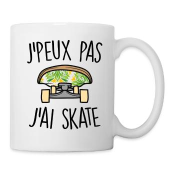J'peux pas j'suis en skate - Mug blanc - blanc - Droite