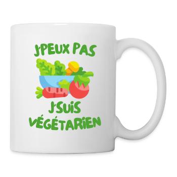 J'peux pas j'suis végétarien - Mug blanc - blanc - Droite