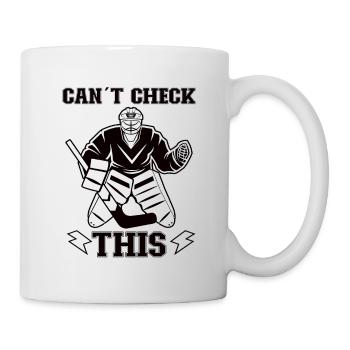 Eishockey-spieler Lustiger Eishockey-team-tormann - Tasse - Weiß - Rechts