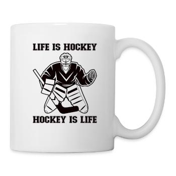 Eishockey-spieler Lustiger Eishockey-team-tormann - Tasse - Weiß - Rechts