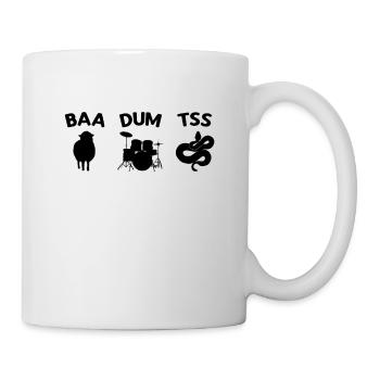 Drôle de jeu de mots Baa Dum Tss Shirt - Mug blanc - blanc - Droite