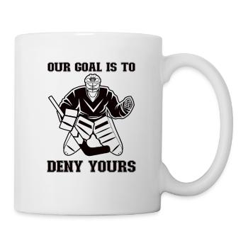 Eishockey-spieler Lustiger Eishockey-team-tormann - Tasse - Weiß - Rechts