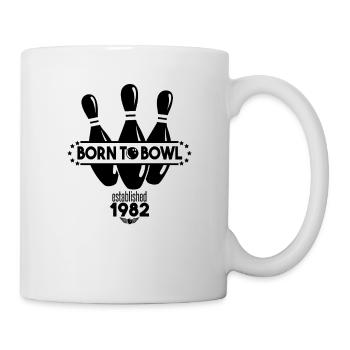 Born to Bowl Birthday 1982 Bowling Shirt - Mug - white - Right