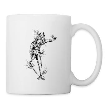 Skater Girl Skateboard - Tasse - Weiß - Rechts