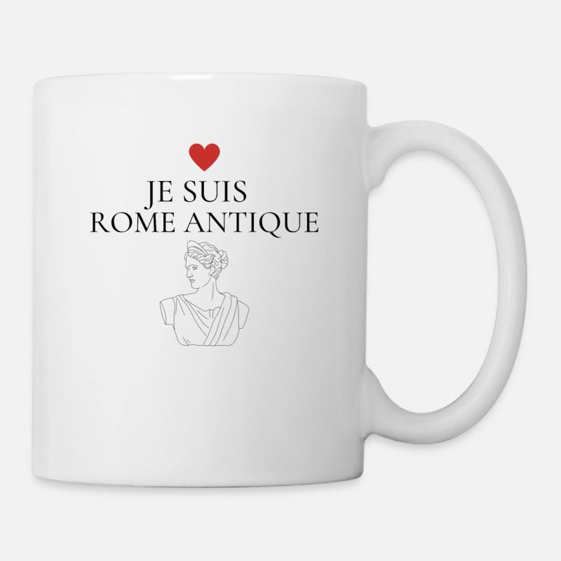 Je suis Rome antique coeur roug - Mug blanc - blanc