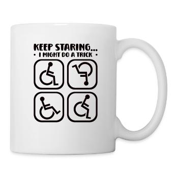 Handicapped Wheelchair Cyborg Leg Arm Amputee - Mug - white - Right