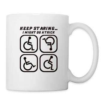 Handicapped Wheelchair Cyborg Leg Arm Amputee - Mug - white - Right