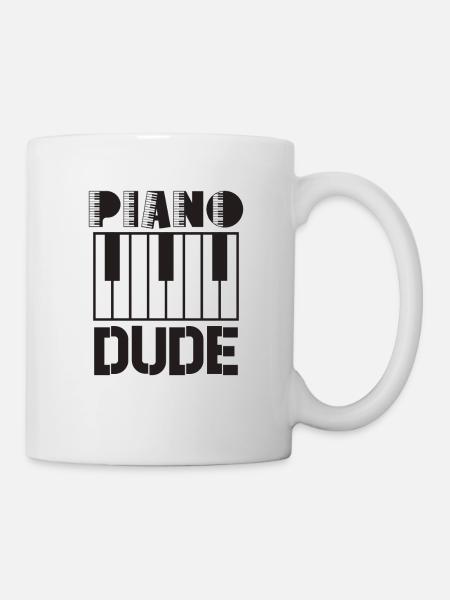 Piano Player Funny Piano Keyboard - Mug - white