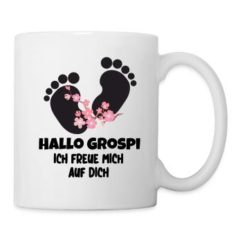 Hallo Grospi Opi Schweiz Hallo Opa Schweiz Baby - Tasse - Weiß - Rechts