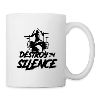 destroy the silence Schlagzeuger Gitarrist - Tasse - Weiß - Rechts