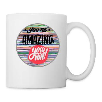 motivation, cool inscription, beautiful T-shirt - Mug - white - Right