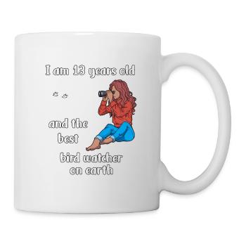 I'm 13 - Girl Bird Watching - Mug - white - Right
