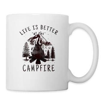 Life Is Better at the Campfire - Mug - white - Right