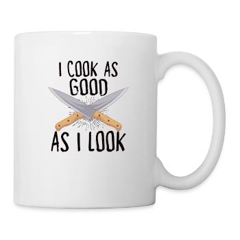 Chef Cook Kitchen Restaurant Knives Cookout - Tasse - Weiß - Rechts