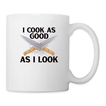 Chef Cook Kitchen Restaurant Knives Cookout - Tasse - Weiß - Rechts
