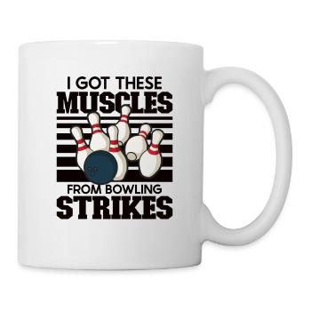 Lustige Bowling Team Bowler Strike Geschenkidee - Tasse - Weiß - Rechts