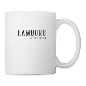 Hamburg Koordinaten - Tasse - Weiß - Rechts