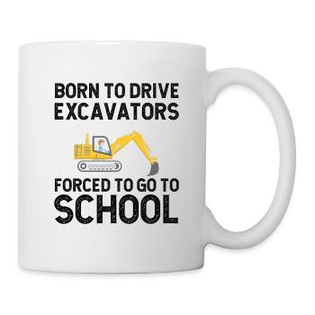Excavator Driver Excavator School - Mug - white - Right