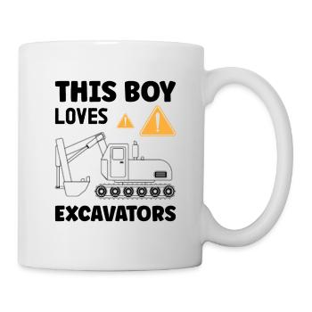 Excavator Driver Excavator School - Mug - white - Right