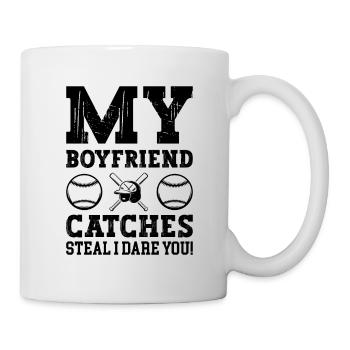 Baseball Baseball Freundin Baseball Spielerin - Tasse - Weiß - Rechts