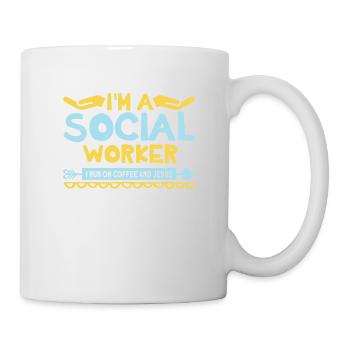 Travail social de l’école des travailleurs sociaux noirs - Mug blanc - blanc - Droite
