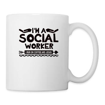 Travail social de l’école des travailleurs sociaux noirs - Mug blanc - blanc - Droite