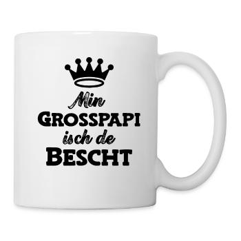 Min Grosspapi isch de bescht Opa Schweiz Grosspapi - Tasse - Weiß - Rechts