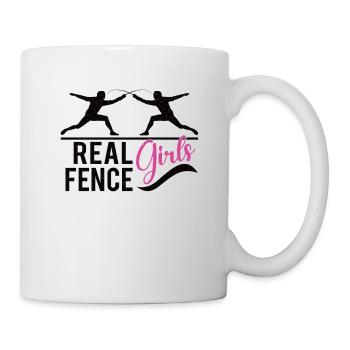 Female Fencing Girl Fencer Fence - Tasse - Weiß - Rechts