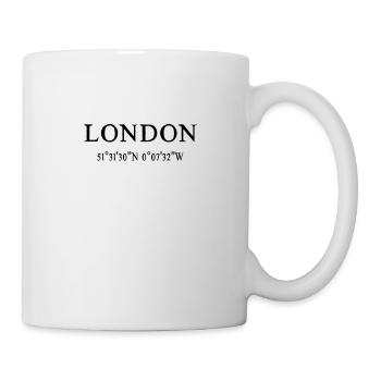 London Koordinaten - Tasse - Weiß - Rechts