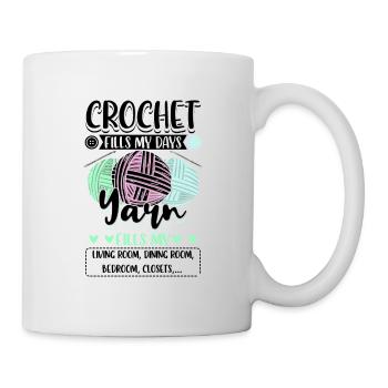 Häkeln Wolle Stricken - Tasse - Weiß - Rechts