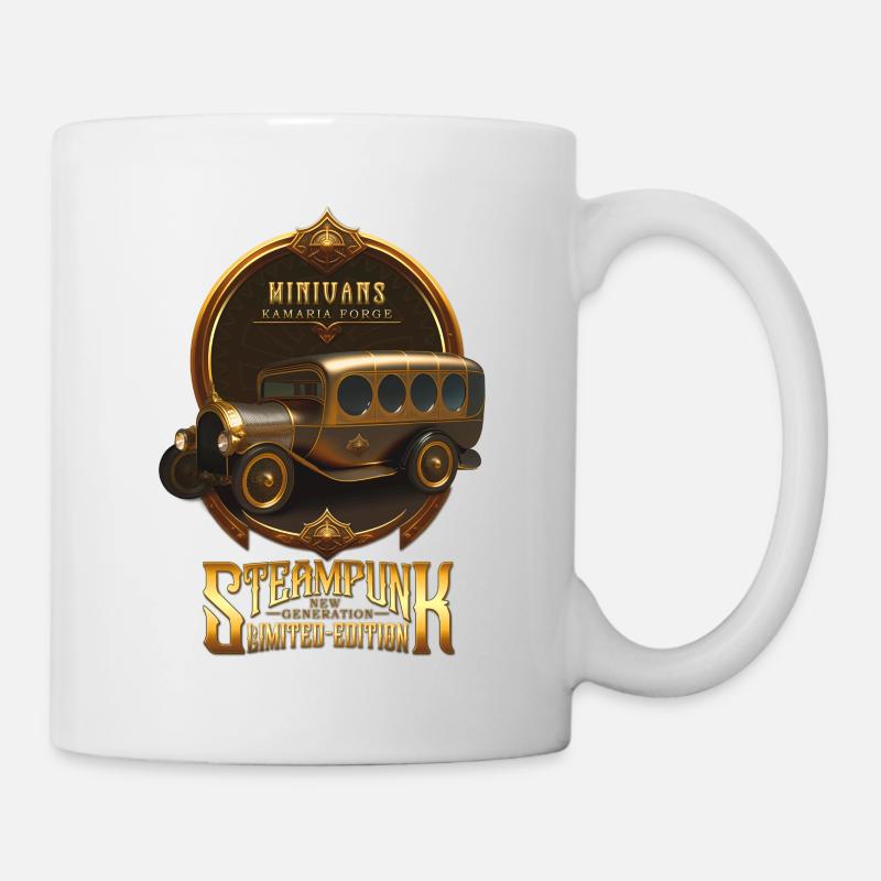 STEAMPUNK OLDTIMER OLDTIMER RETRO VAN - Tasse - Weiß