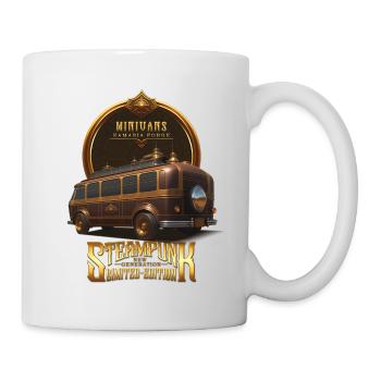 STEAMPUNK CLASSIC CAR VINTAGE RETRO MINIVANS - Mug blanc - blanc - Droite