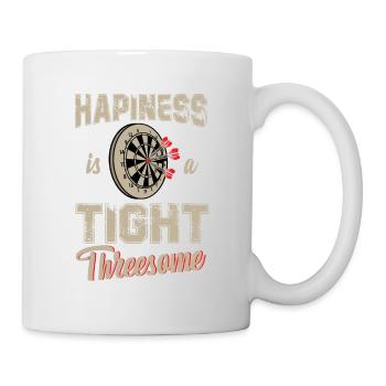 Dart & Bier Lustiger Darts Spruch - Tasse - Weiß - Rechts