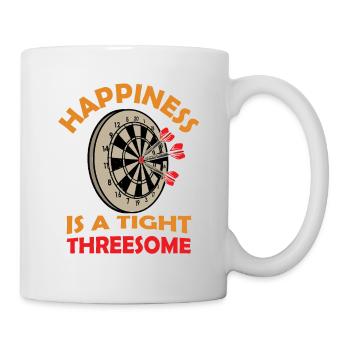 Dart & Bier Lustiger Darts Spruch - Tasse - Weiß - Rechts