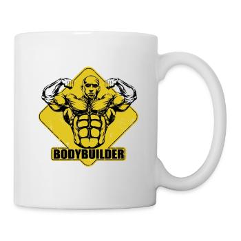 Bodybuilder Kraftsport Fitness Motiv - Tasse - Weiß - Rechts
