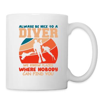 Taucher Tauchen Design Schnorcheln - Tasse - Weiß - Rechts