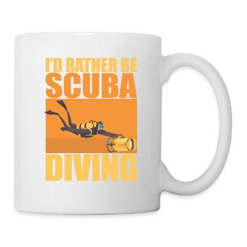 Taucher Tauchen Design Schnorcheln - Tasse - Weiß - Rechts