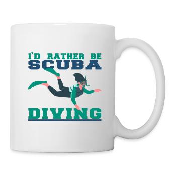 Taucher Tauchen Design Schnorcheln - Tasse - Weiß - Rechts