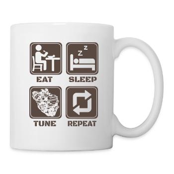 Tuning Spruch für Motorsport / Auto Fans - Tasse - Weiß - Rechts