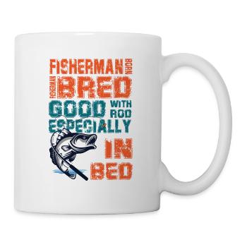 Lustiger Angler Fischer Spruch Angeln - Tasse - Weiß - Rechts