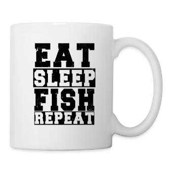 Lustiger Angler Fischer Spruch Angeln - Tasse - Weiß - Rechts