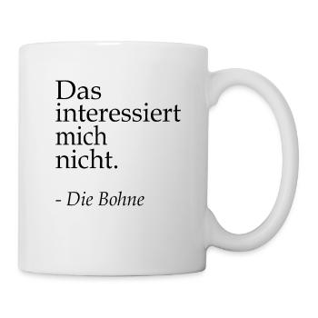 Das interessiert mich nicht lustiger Spruch - Tasse - Weiß - Rechts