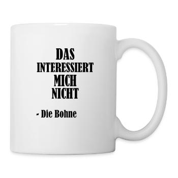 Das interessiert mich nicht lustiger Spruch - Tasse - Weiß - Rechts