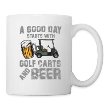 Golf Geschenk Witz Golfspieler Golfer - Tasse - Weiß - Rechts
