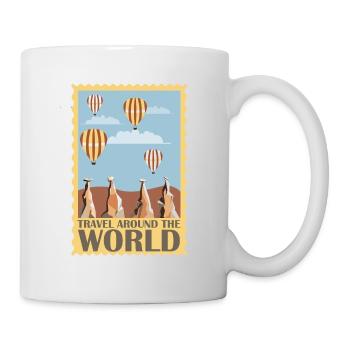 Heißluftballon & Ballon Fahrer Geschenk - Tasse - Weiß - Rechts