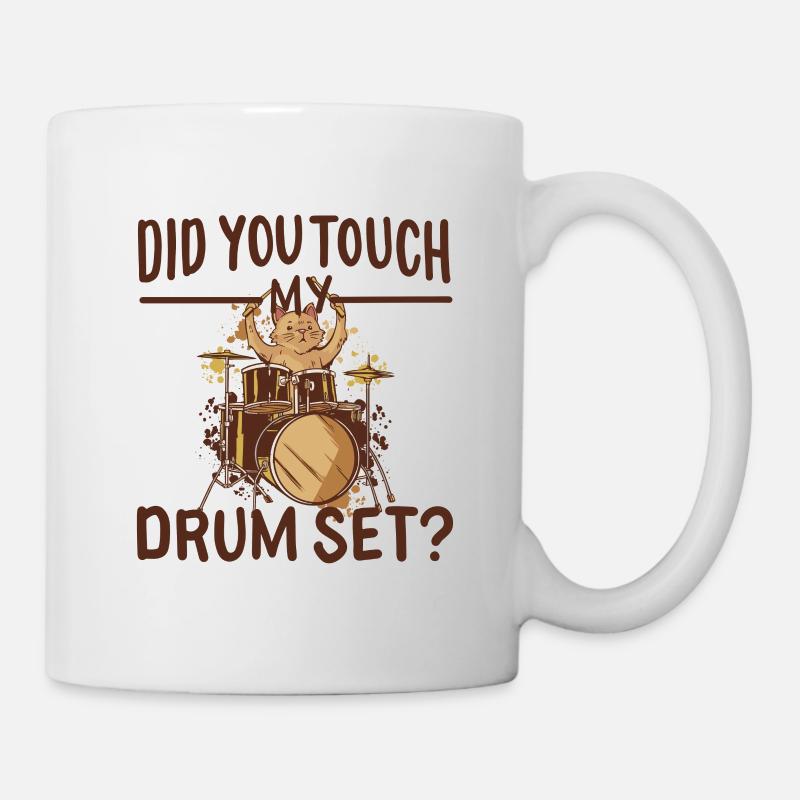 Drums Cat Dicton - Mug blanc - blanc