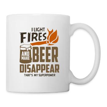 I Light Fires and Make Beer Disappear - Mug - white - Right