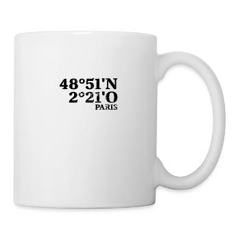 Paris Koordinaten - Tasse - Weiß - Rechts