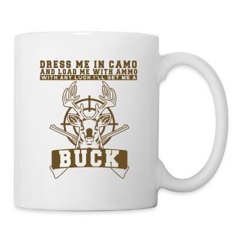 Jagen Jagdspruch & Jäger Geschenkidee - Tasse - Weiß - Rechts