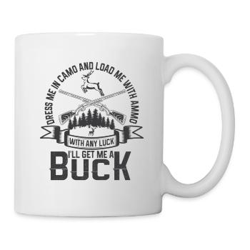 Jagen Jagdspruch & Jäger Geschenkidee - Tasse - Weiß - Rechts